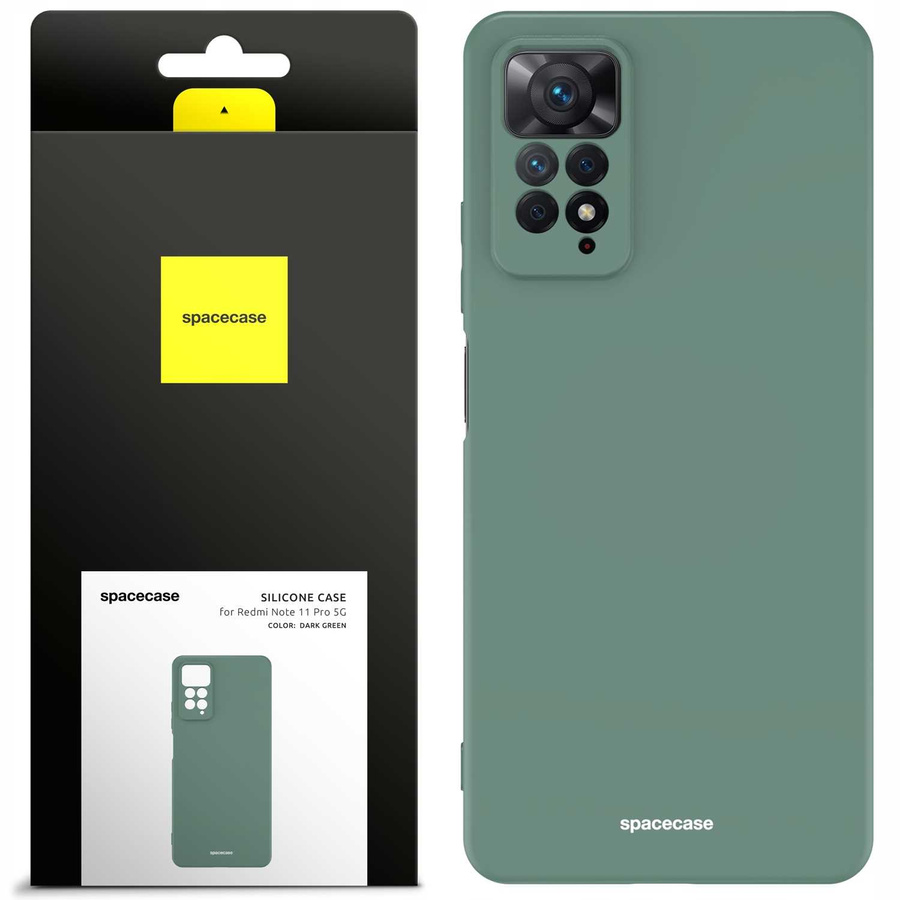 Spacecase Etui Silicone Case Redmi Note 11 Pro 5G dark green