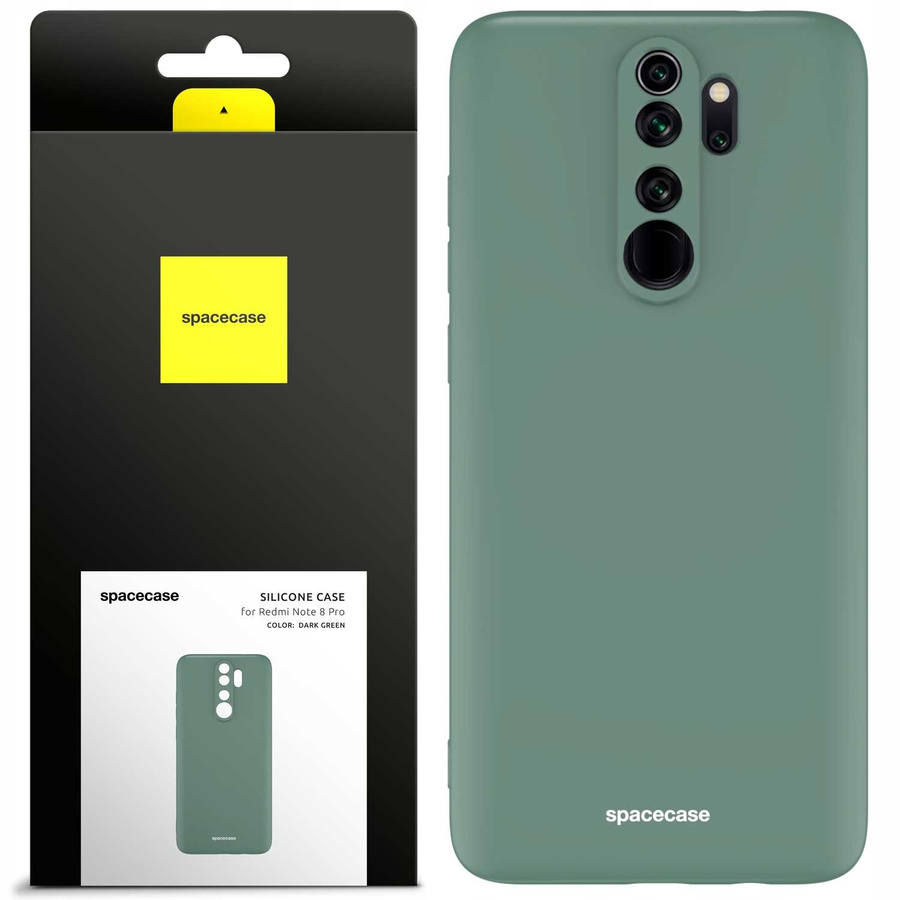Spacecase Etui Silicone Case Redmi Note 8 Pro dark green