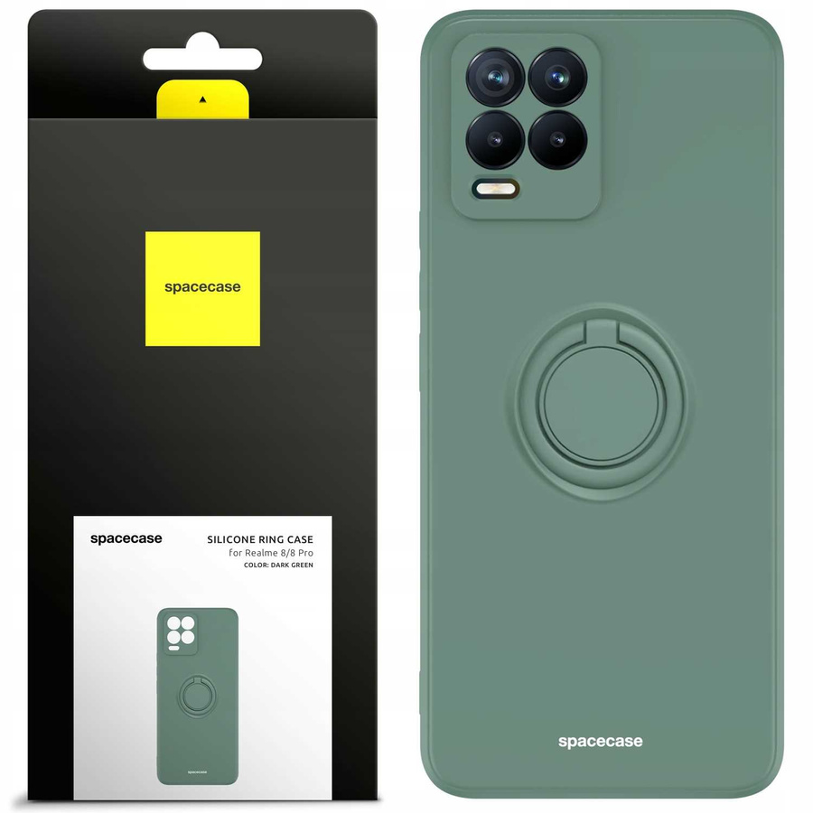 Spacecase Etui Silicone Ring Realme 8/8 Pro dark green
