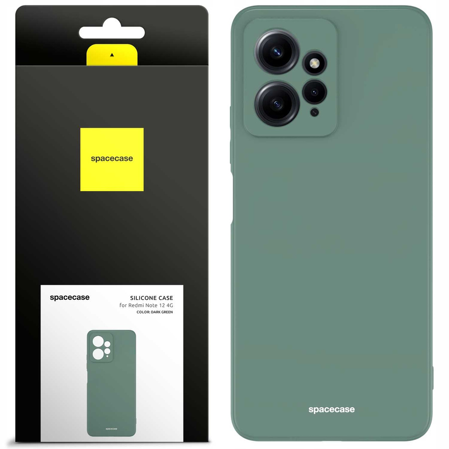 Spacecase Etui Silicone Case Redmi Note 12 4G dark green