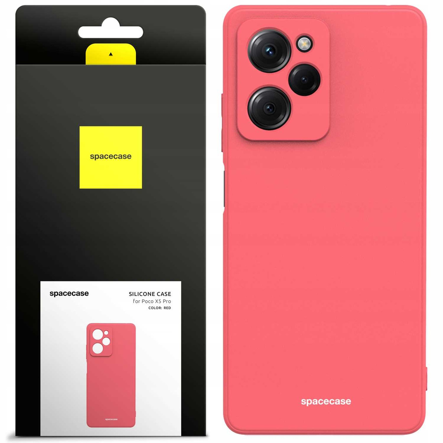 Spacecase Etui Silicone Case Poco X5 Pro 5G red