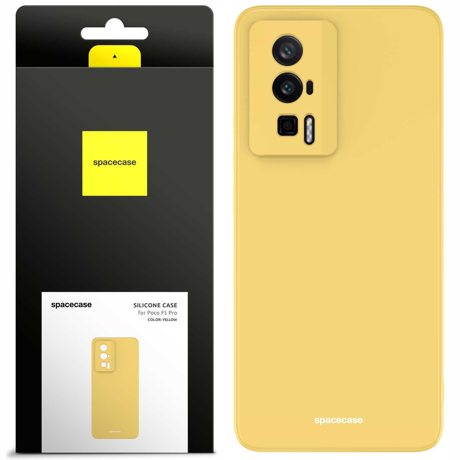 Spacecase Etui Silicone Case Poco F5 Pro yellow