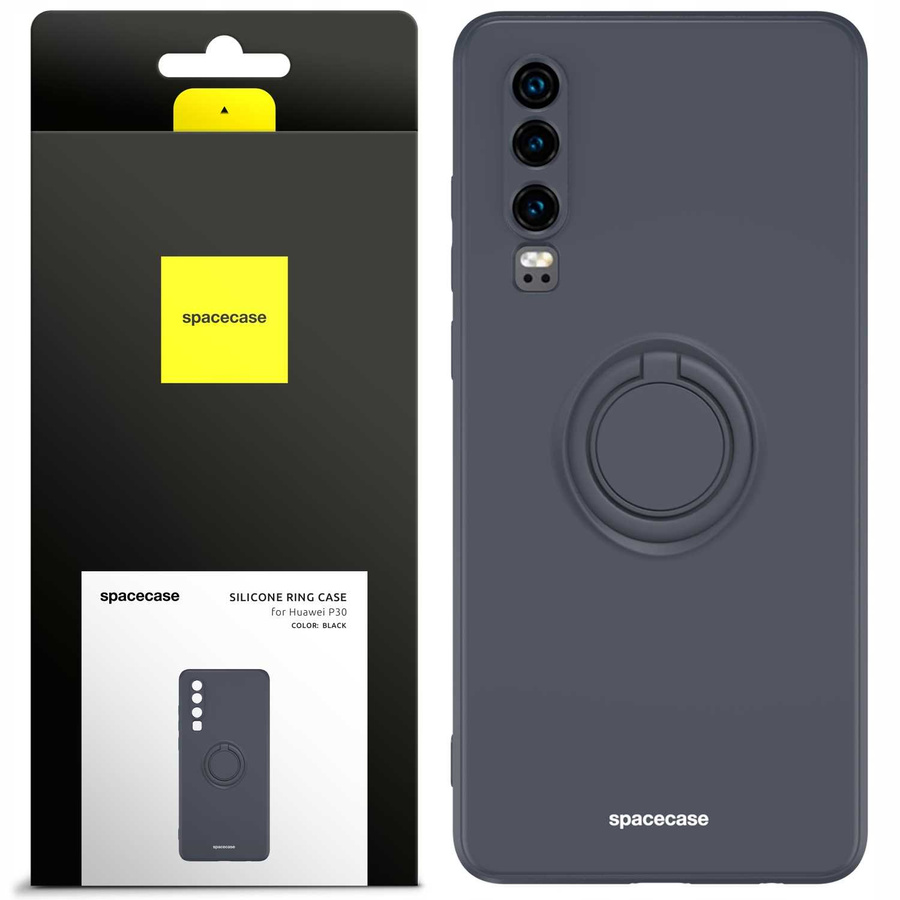 Spacecase Etui Silicone Ring Huawei P30 black