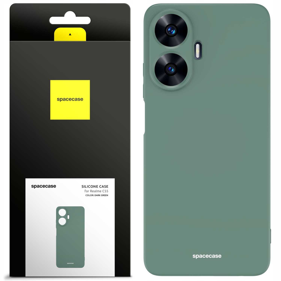 Spacecase Etui Silicone Ring Realme 8 5G dark green
