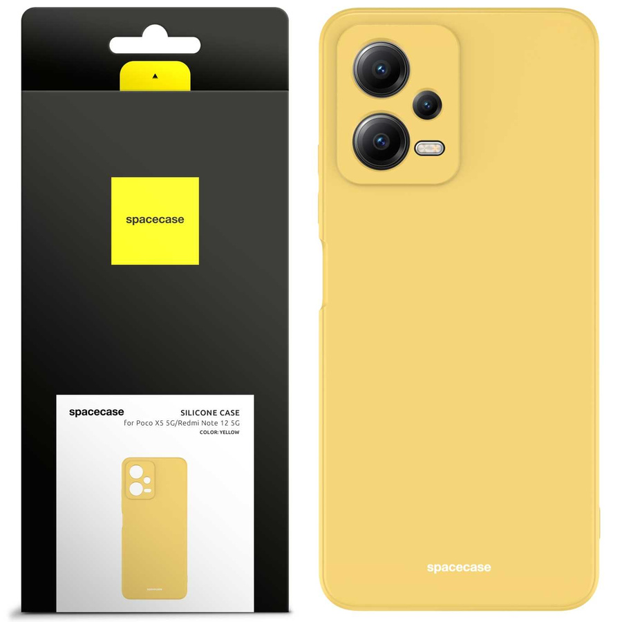 Spacecase Etui Silicone Case Poco X5 5G/Redmi Note 12 5G yello