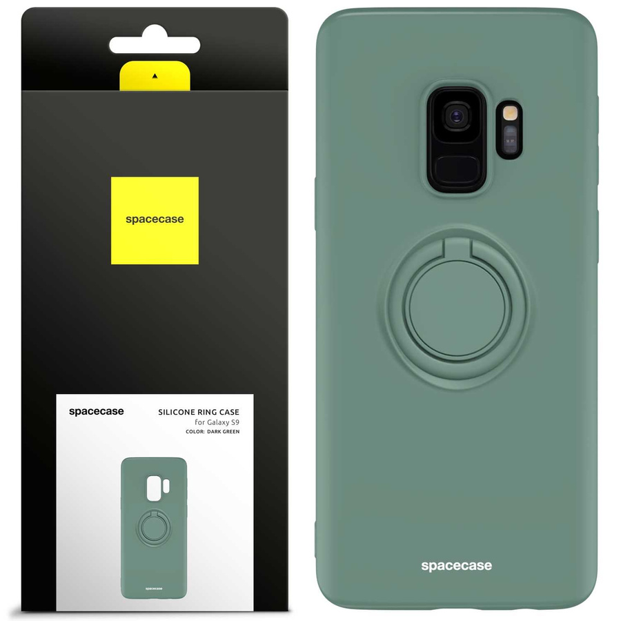 Spacecase Etui Silicone Ring Galaxy S9 dark green
