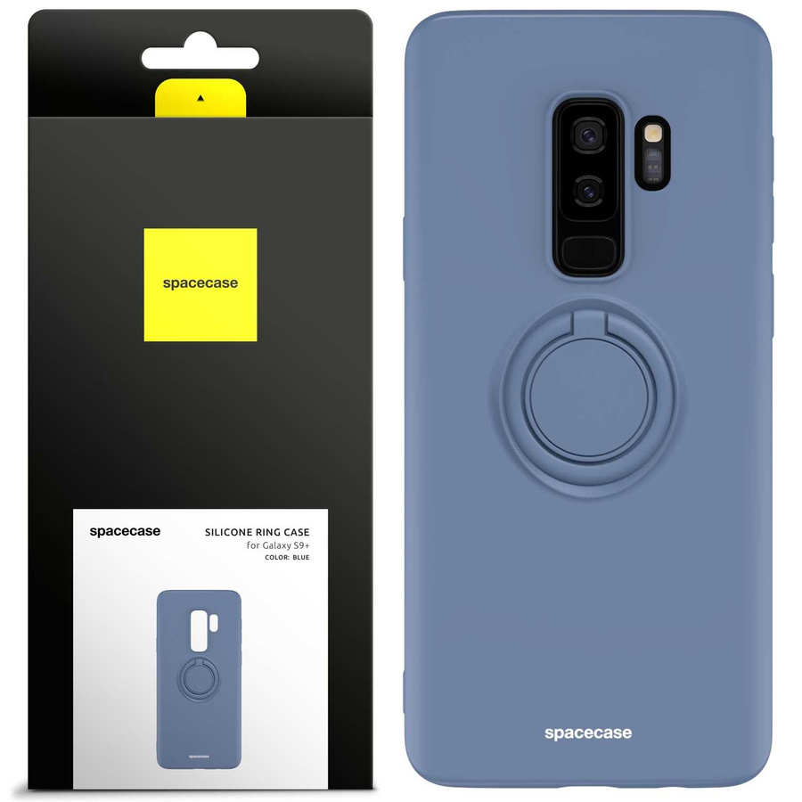 Spacecase Etui Silicone Ring Galaxy S9+ blue