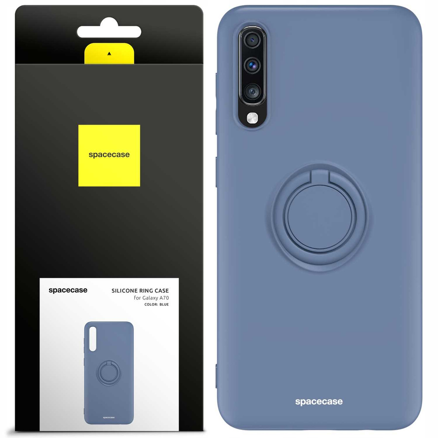 Spacecase Etui Silicone Ring Galaxy A70 blue