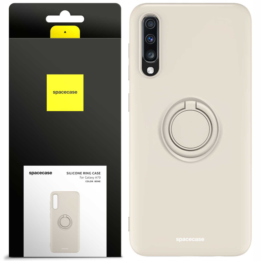 Spacecase Etui Silicone Ring Galaxy A70 bone