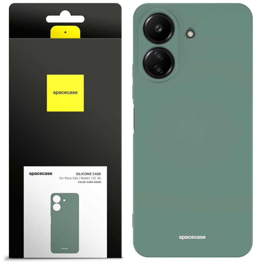 Spacecase Etui Silicone Case Poco C65 / Redmi 13C 4G dark gree