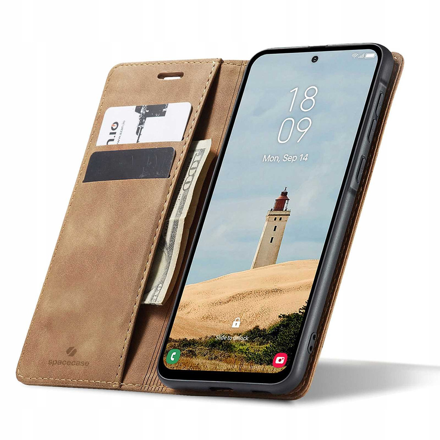 Spacecase Etui Wallet Galaxy A56 light brown
