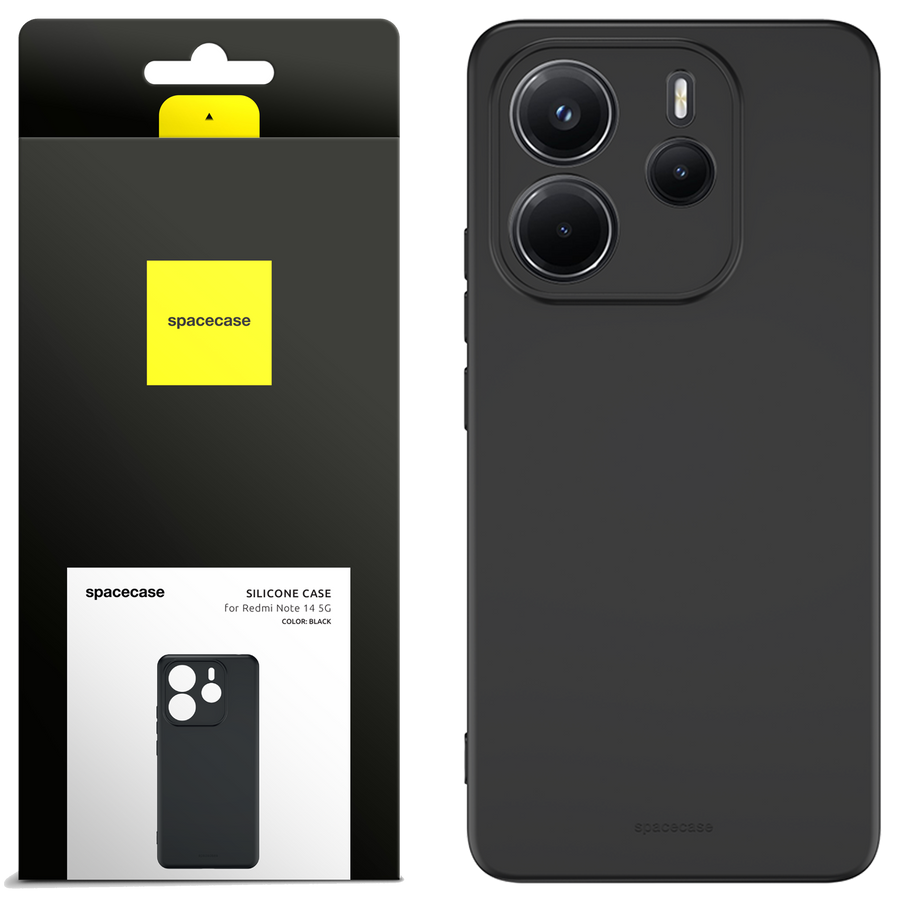 Spacecase Etui Silicone Case 3.0 Redmi Note 14 4G black