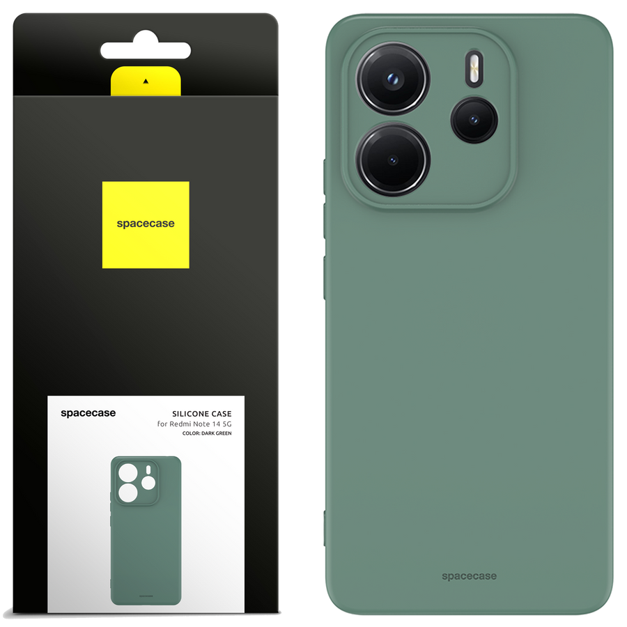 Spacecase Etui Silicone Case 3.0 Redmi Note 14 4G dark green