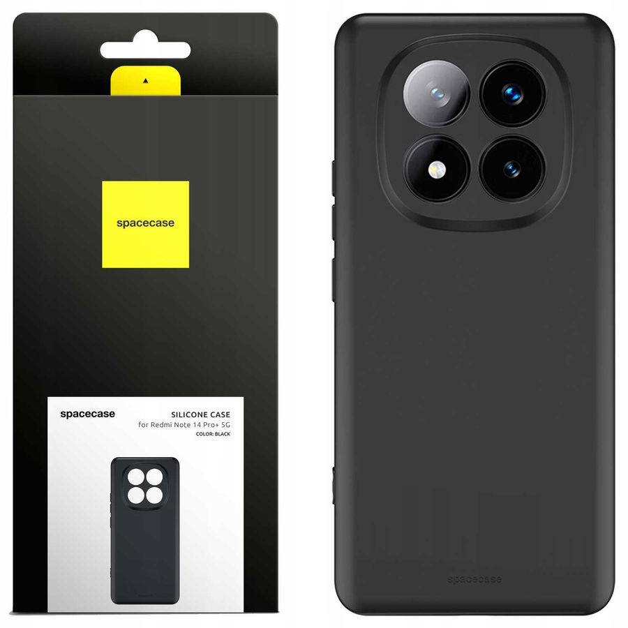 Spacecase Etui Silicone Case 3.0 Redmi Note 14 Pro+ 5G black