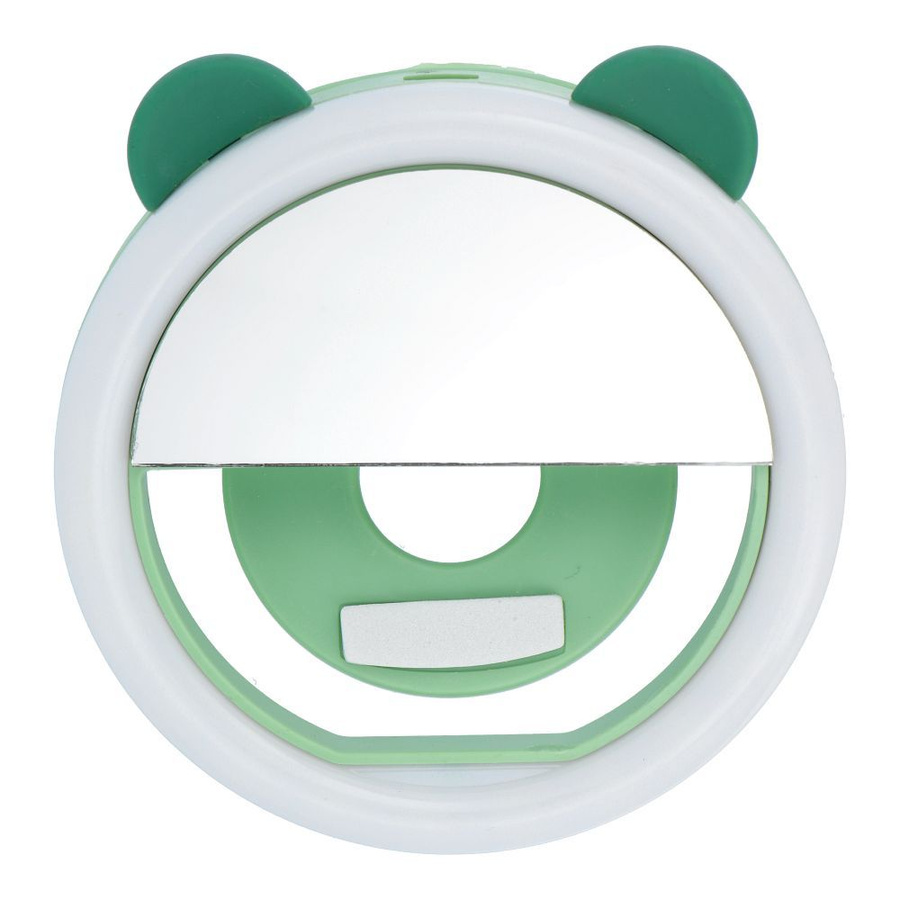 Lampa LED Ring do selfie na telefon RK12 zielony miś