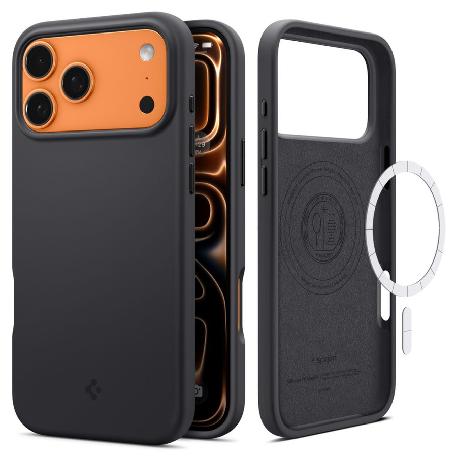 SPIGEN SILICONE FIT MAG MAGSAFE IPHONE 17 PRO BLACK