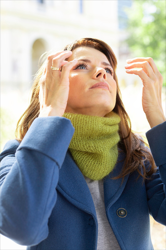 Komin z delikatnego moheru i jedwabiu