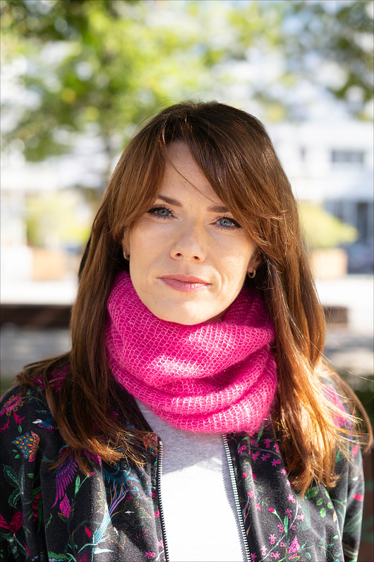 Komin z delikatnego moheru i jedwabiu