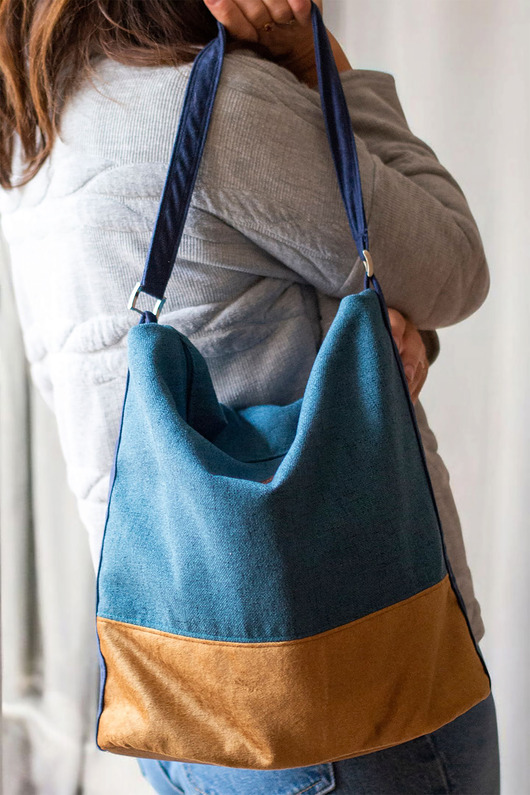 Turkusowo-miodowa boho bag