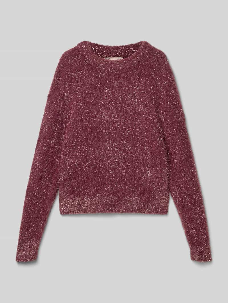 Sweter z dzianiny o kroju regular fit z efektem błyszczącym model ‘PIUMO GLITTER’