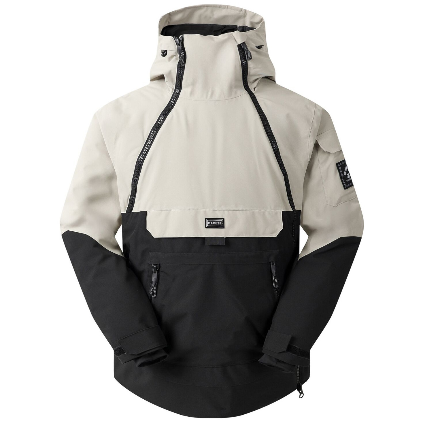 Męska kurtka narciarska Dare 2b T-bar overhead II Jacket Rozmiar: S / Kolor: czarny/beżowy