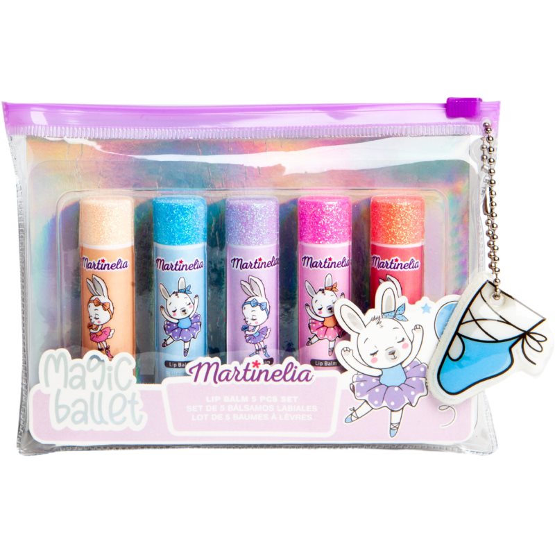 Martinelia Magic Ballet Lip Balm Set zestaw błyszczyków z futerałem dla dzieci 5x3.6 g