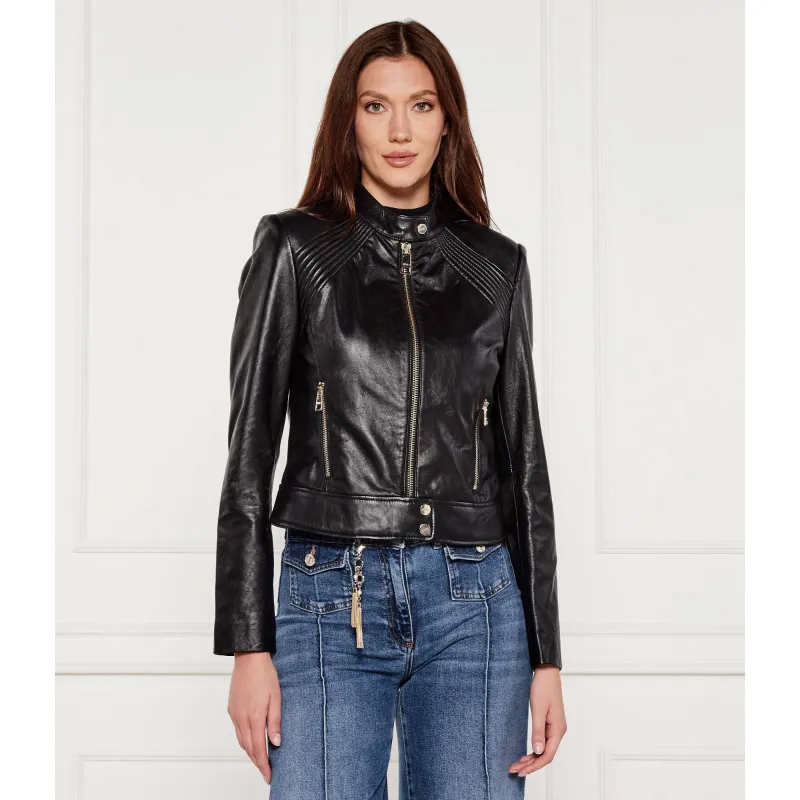 Liu Jo Skórzana kurtka | Regular Fit