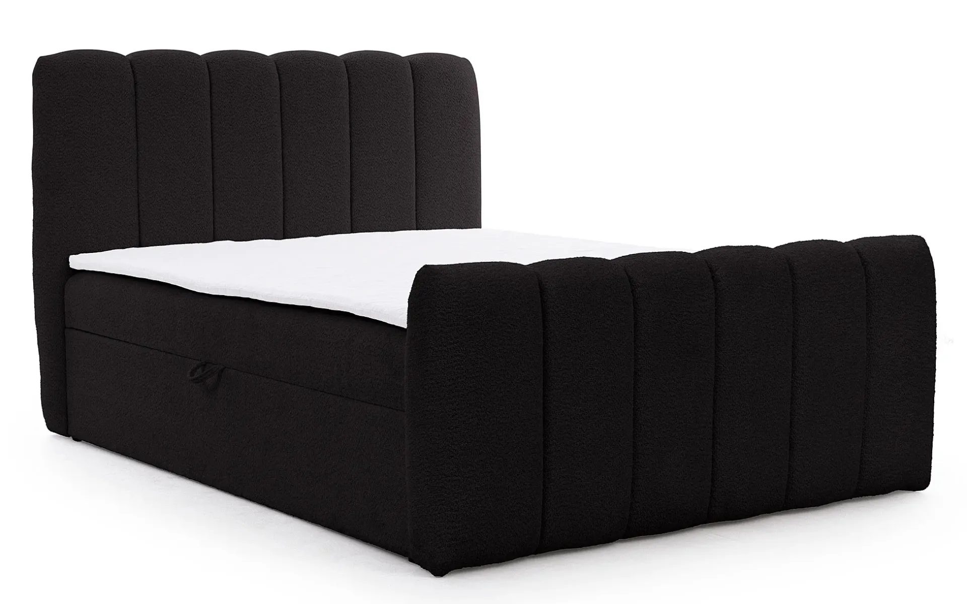 Czarne nowoczesne łóżko chmurka z pojemnikiem B7-M60