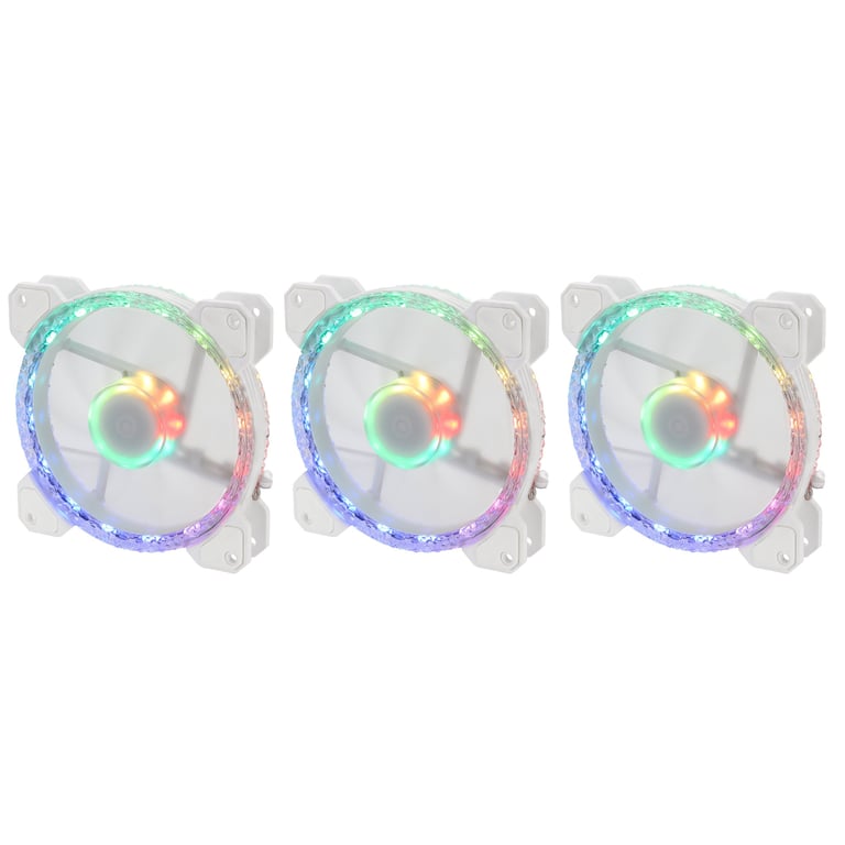 Gelid Solutions Stella Daisy Chain Obudowa komputera Wentylator 12 cm Biały 3 szt. FN-STELLA-D-02