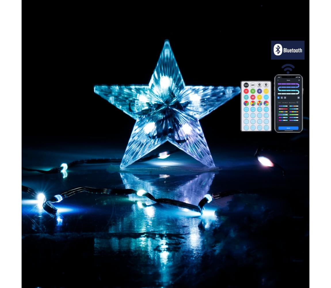 Aigostar - LED RGBICW Zewnętrzny łańcuch świąteczny 100xLED/10W/230V 10m IP44 + pilot