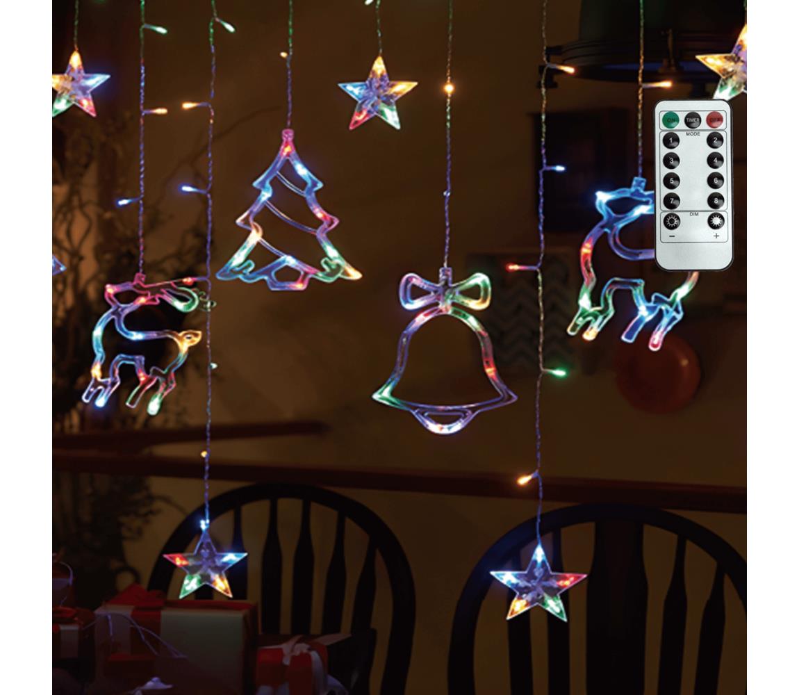 Aigostar - LED RGBY Zewnętrzny łańcuch świąteczny 120xLED/6W/230V/8 funkcji 3x0,6m IP44 + pilot