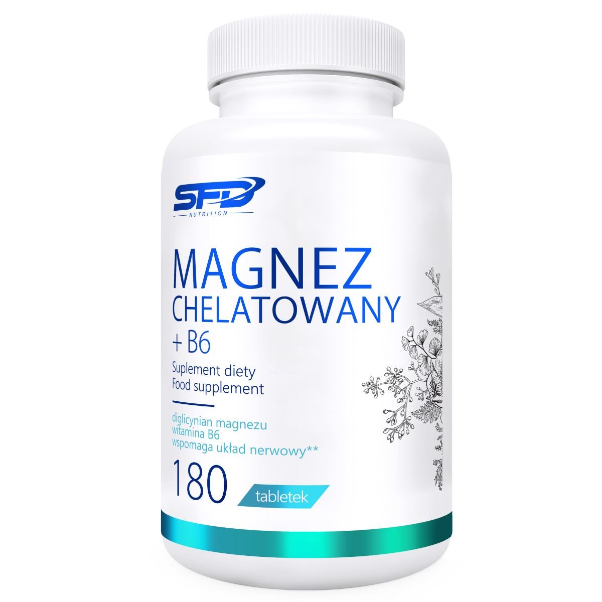 SFD Magnez Chelatowany + B6, 180 tabletek