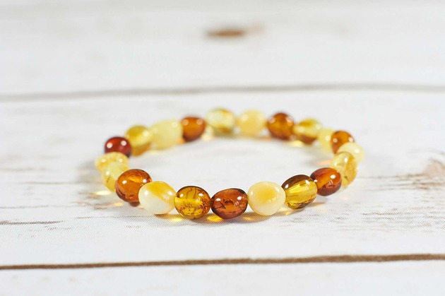 Bransoletka z bursztynu naturalnego elastyczna