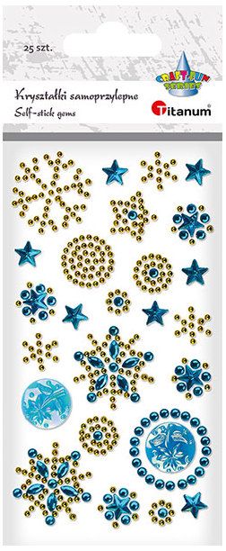 Kryształki samoprzylepne płatki śniegu 25 szt