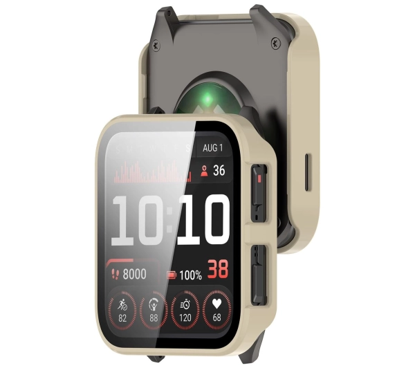 Bizon ze szkłem do Garmin Venu X1 beżowy