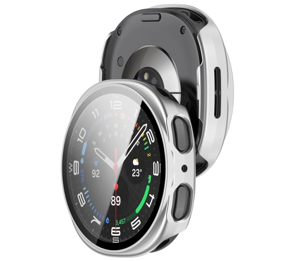 Bizon ze szkłem do Samsung Galaxy Watch 8 40 mm srebrny