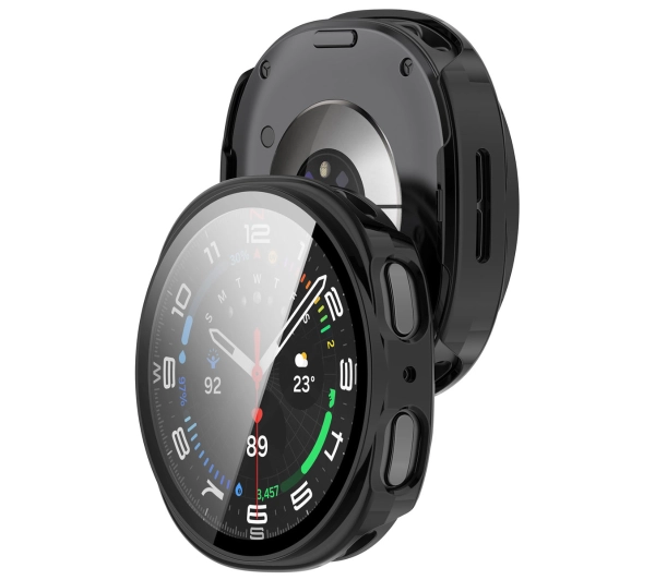 Bizon ze szkłem do Samsung Galaxy Watch 8 40 mm czarny
