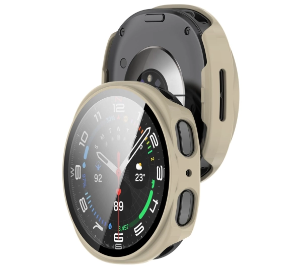 Bizon ze szkłem do Samsung Galaxy Watch 8 40 mm beżowy