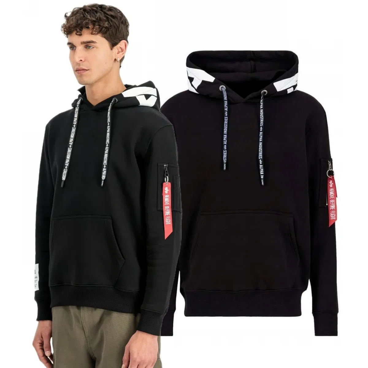 Alpha Industries Bluza z kapturem Alpha Hoodie 126803 03 - Czarna