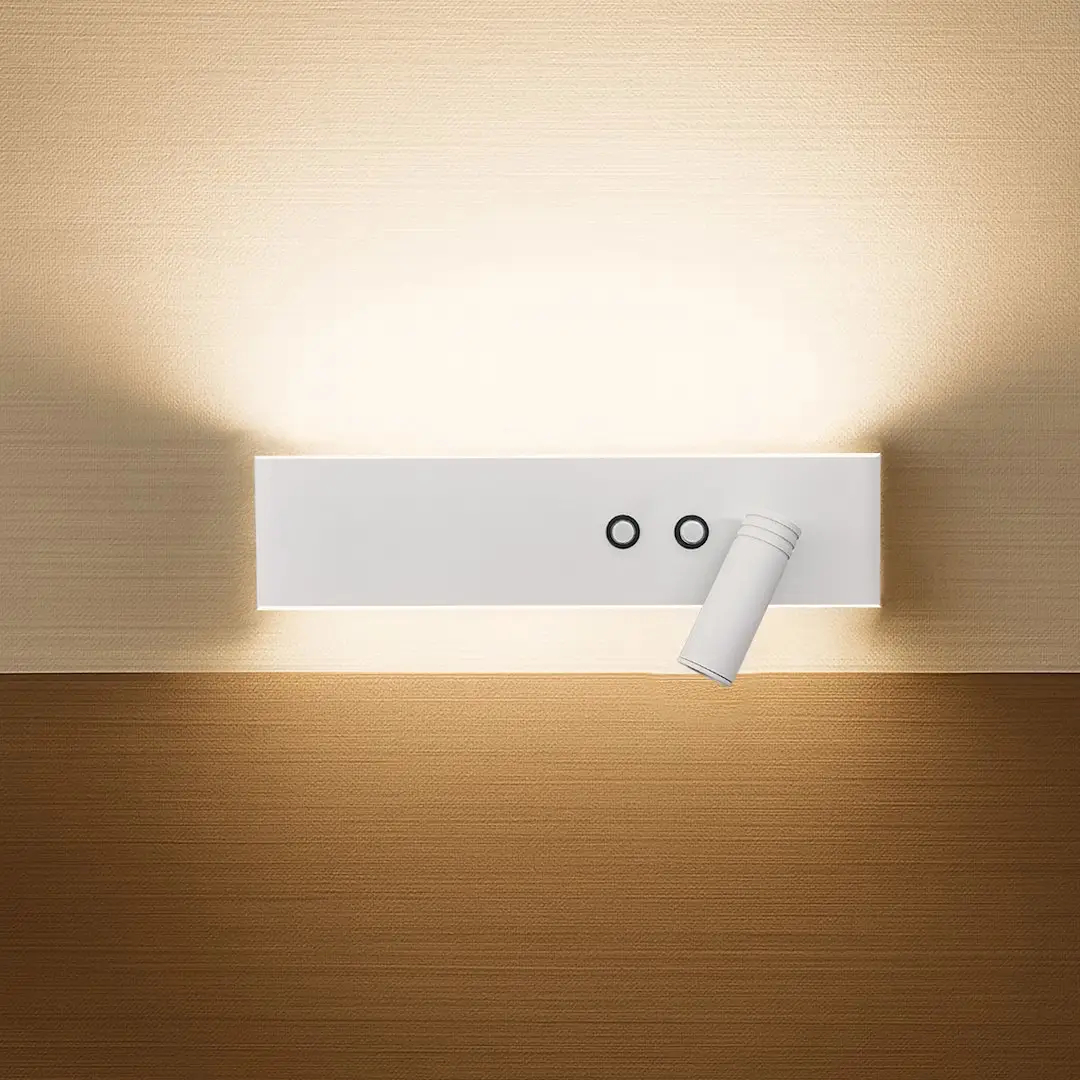 Minimalistyczny kinkiet Resort ML1569 LED 10W+3W 4000K biały