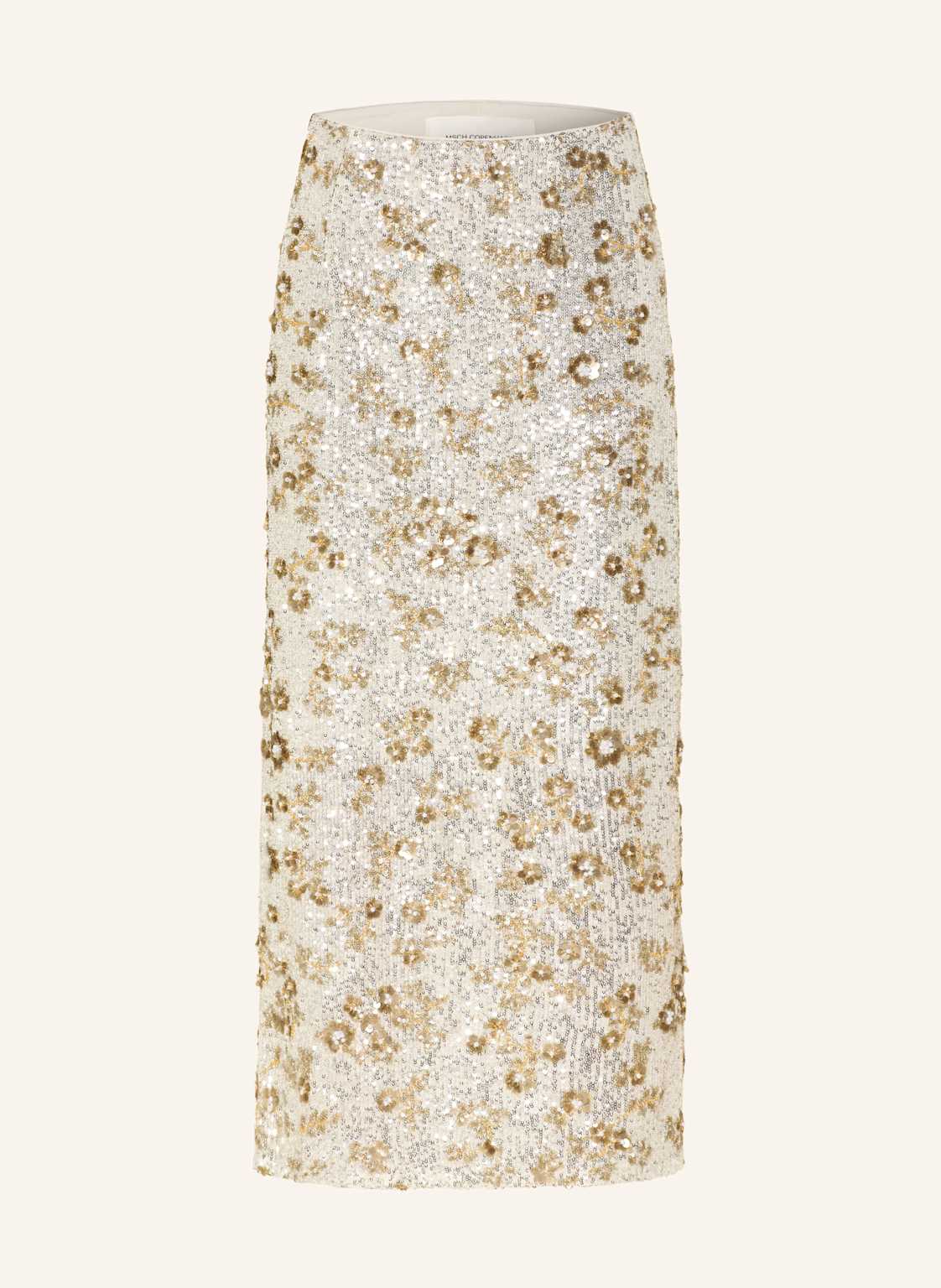 Msch Copenhagen Spódnica Mschmagnolia Z Cekinami I Ozdobnymi Perełkami silber