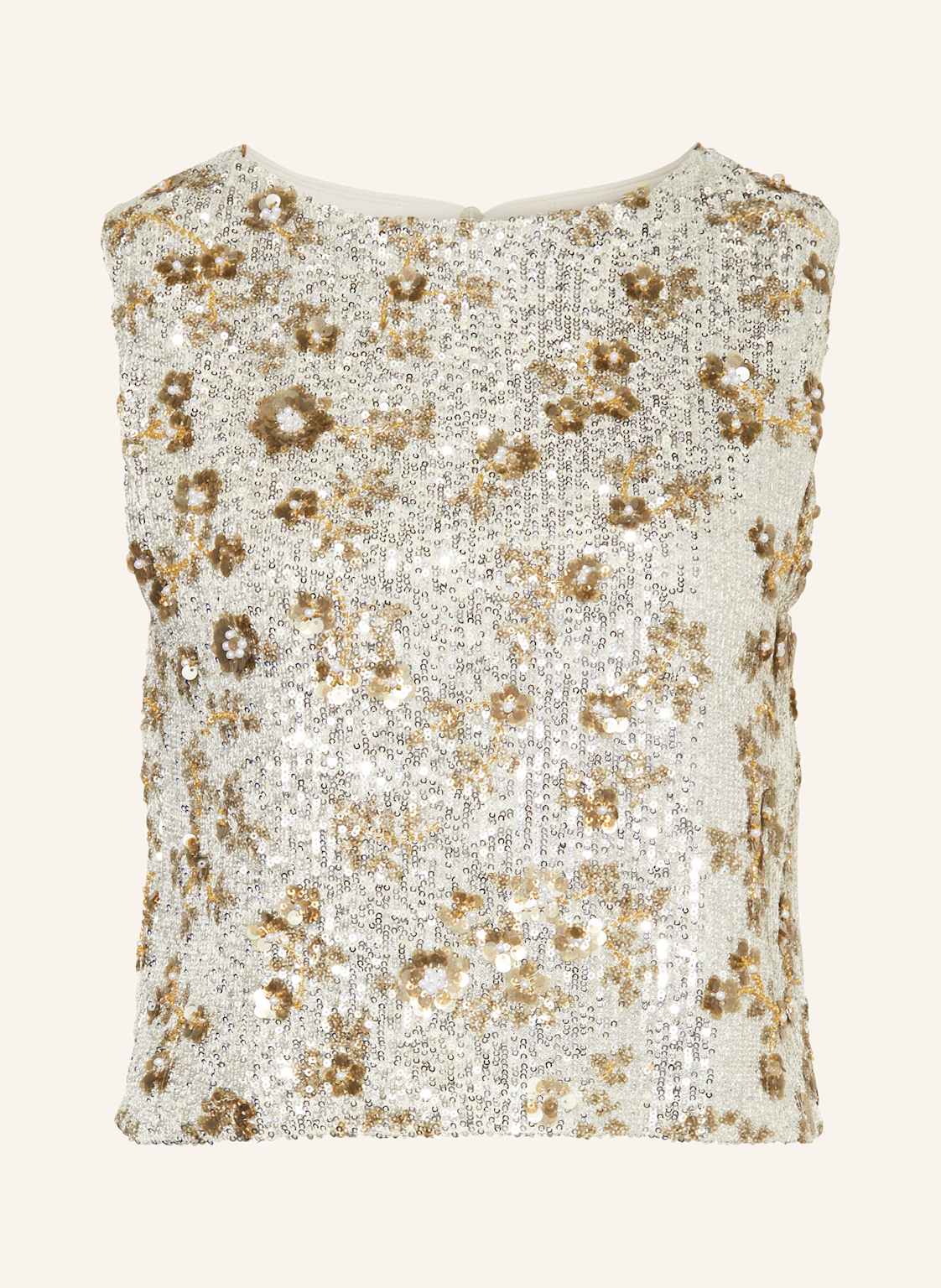 Msch Copenhagen Top Mschmagnolia Z Cekinami I Ozdobnymi Perełkami silber