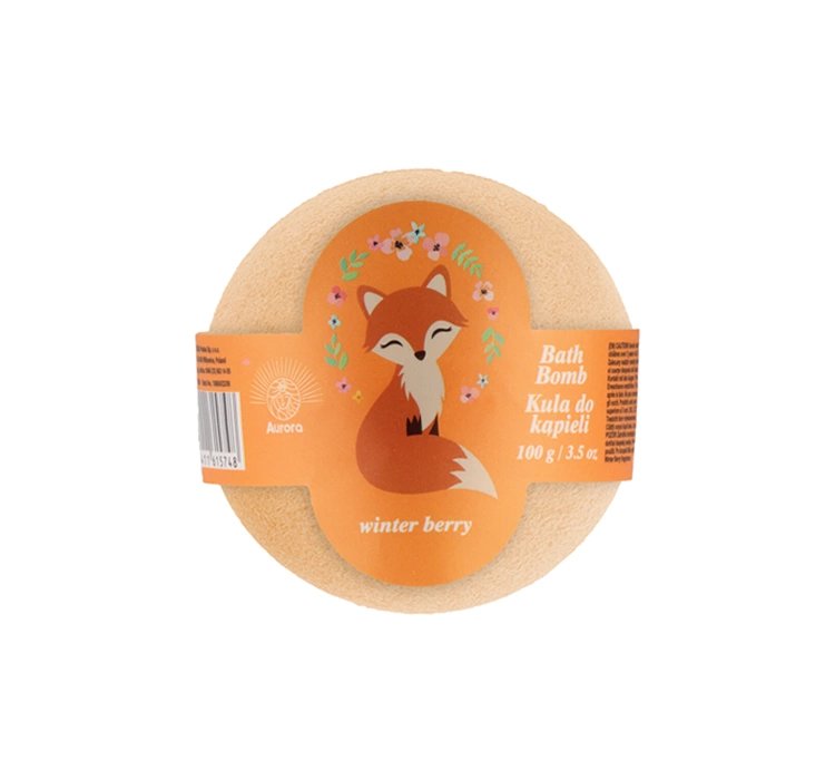 Aurora Winter Berry kula musująca do kąpieli dla dzieci Lisek 100 g