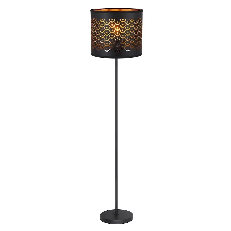 Ażurowa podłogowa lampa Morgan ML2237 do salonu do czytania czarny