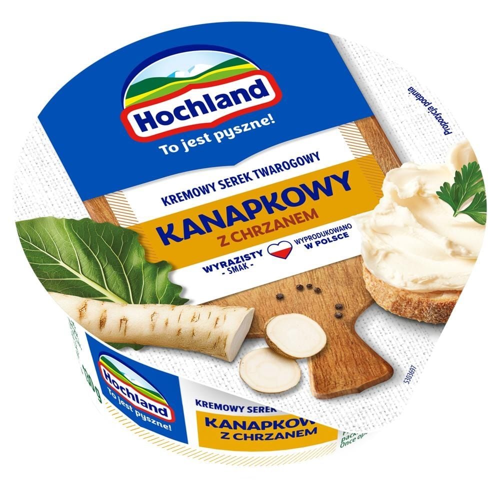Hochland Kremowy serek twarogowy kanapkowy z chrzanem 130 g
