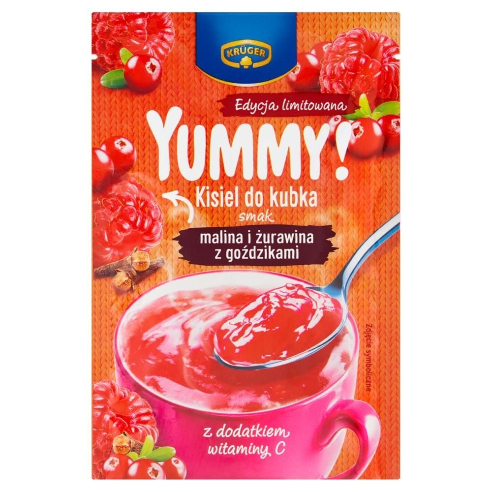 Krüger Yummy! Kisiel do kubka smak malina i żurawina z goździkami 30 g