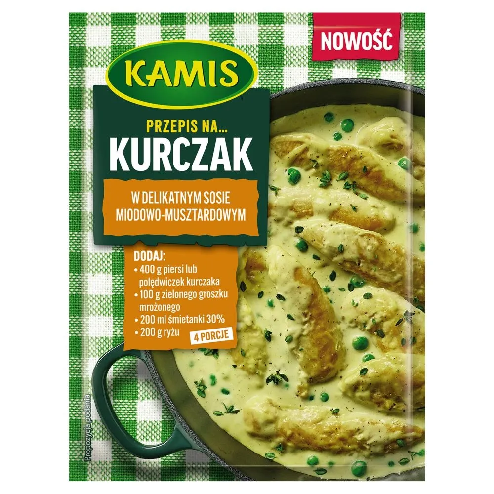 Kamis Przepis na kurczak w delikatnym sosie miodowo-musztardowym 30 g