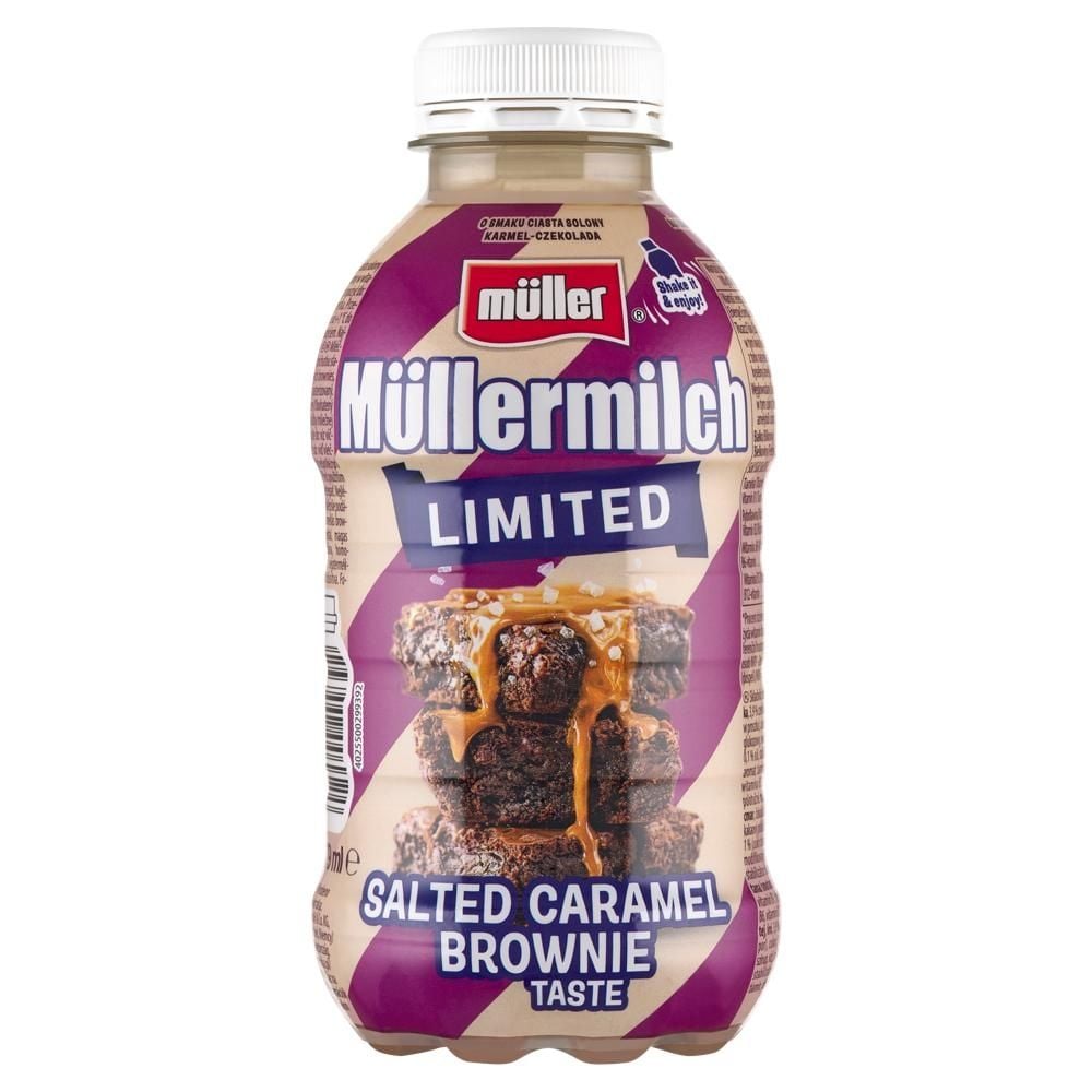Müller Müllermilch Napój mleczny o smaku ciasta solony karmel-czekolada 400 g