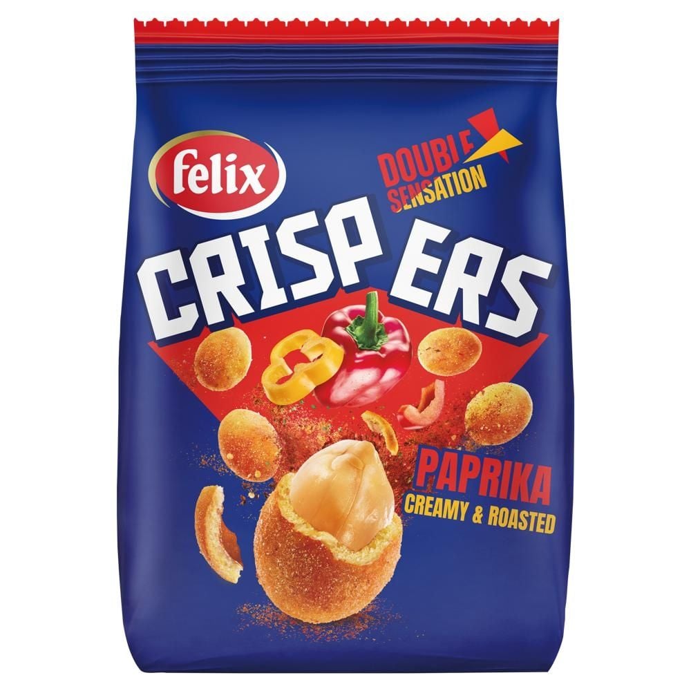 Felix Crispers Orzeszki ziemne smażone w chrupkiej skorupce o smaku paprykowym 125 g