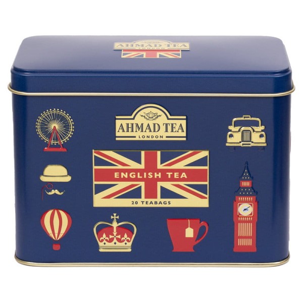 Ahmad Tea English Tea Icons Blue Earl Grey 20tbx2g koperta alu puszka*12